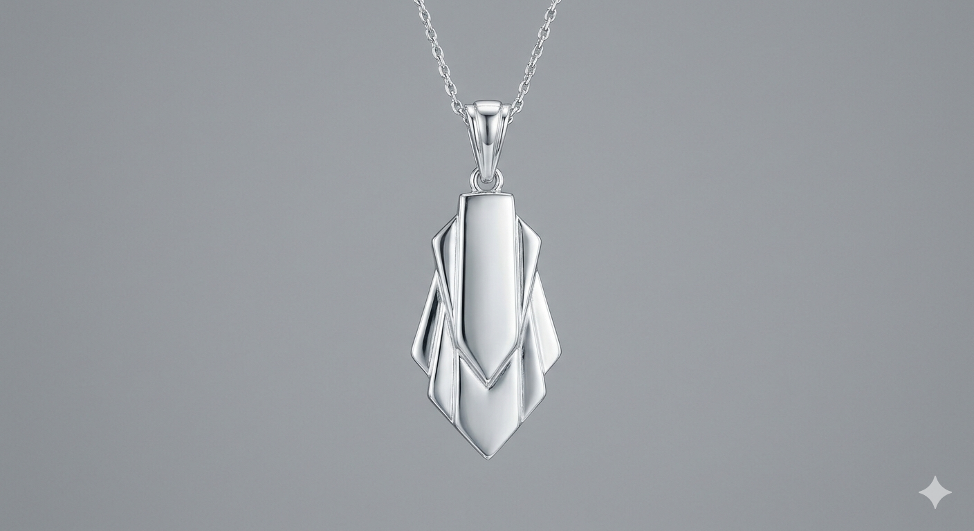 Art Deco Geometric Necklace