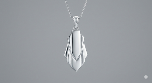 Art Deco Geometric Necklace