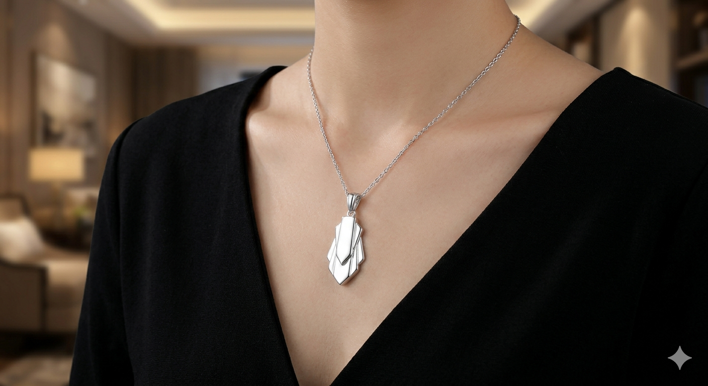 Art Deco Geometric Necklace