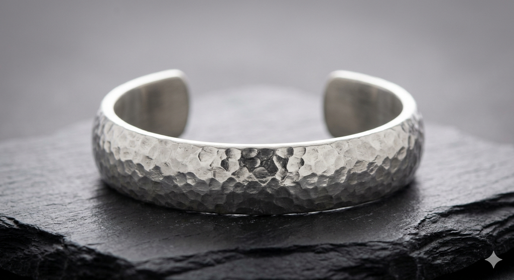Textured Hammered Bangle