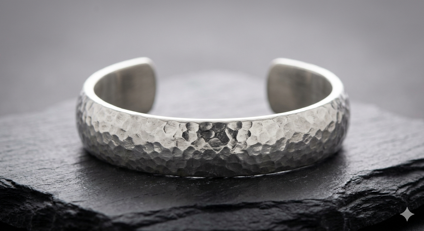 Textured Hammered Bangle