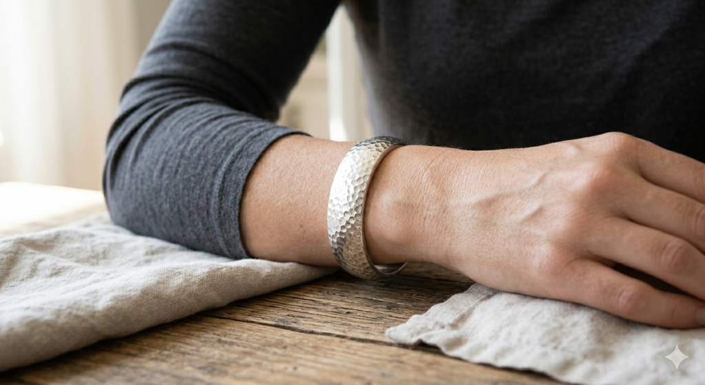 Textured Hammered Bangle