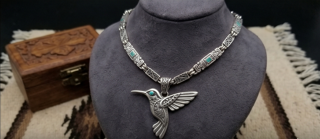 Aztec Hummingbird Necklace